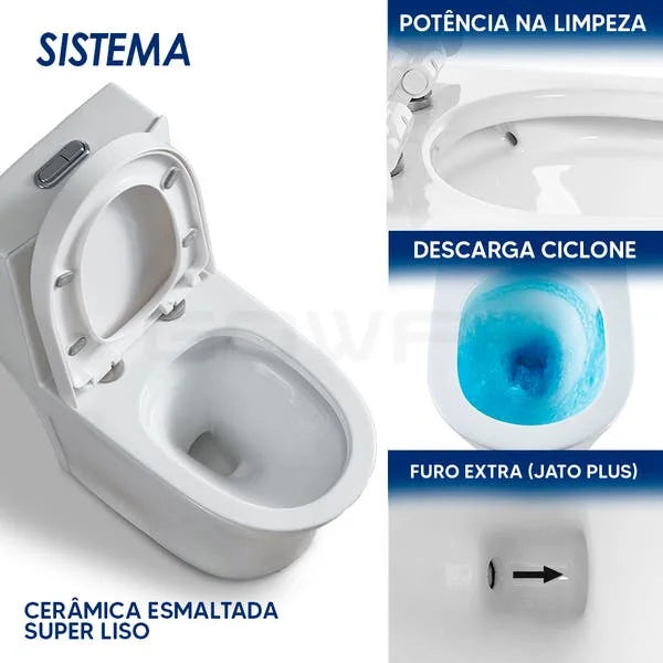 Vaso Sanitário Monobloco Rubi Completo Caixa Acoplada