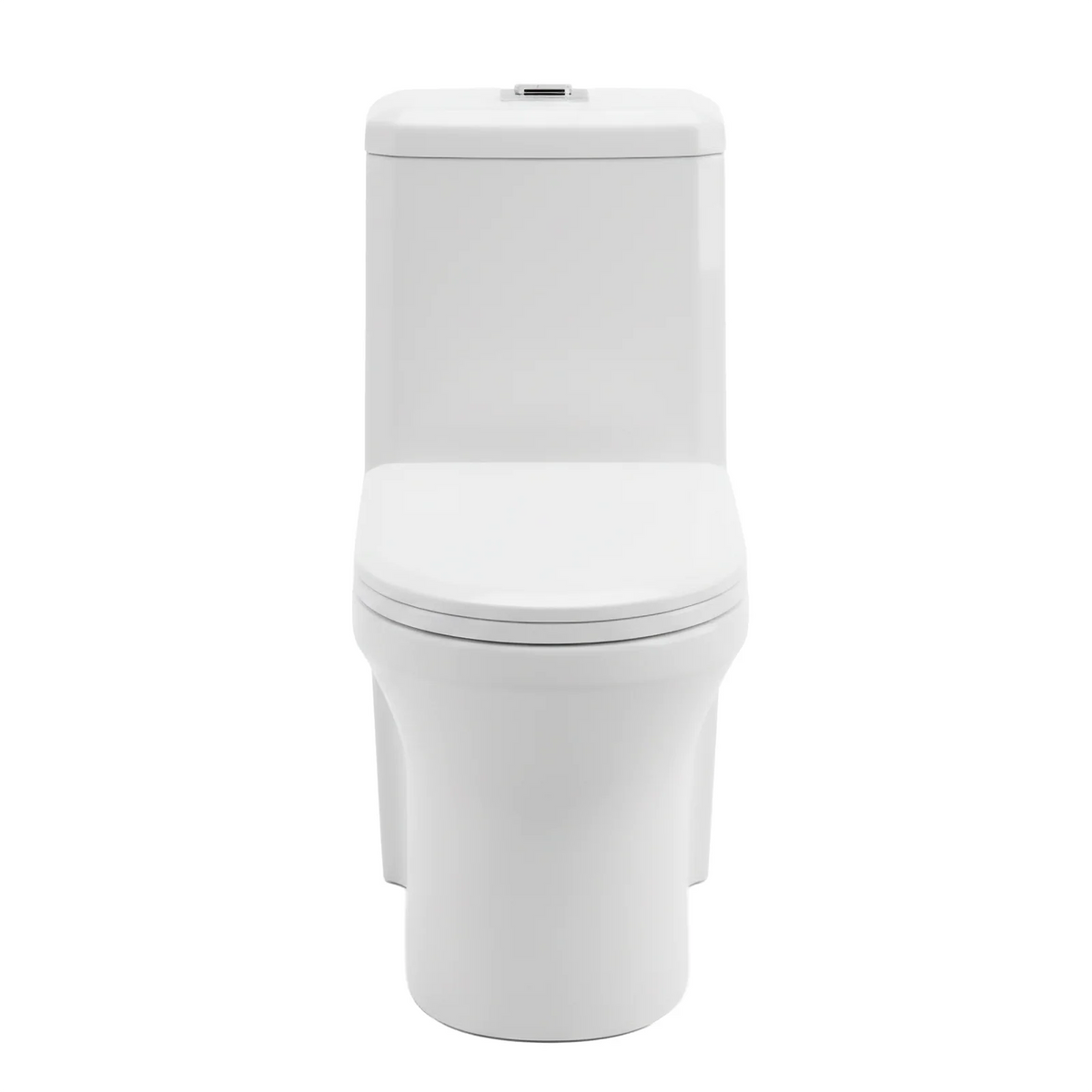 Kit Vaso Sanitário Monobloco com Assento Branco Quadrado 3 e 6 litros Elena Luvia