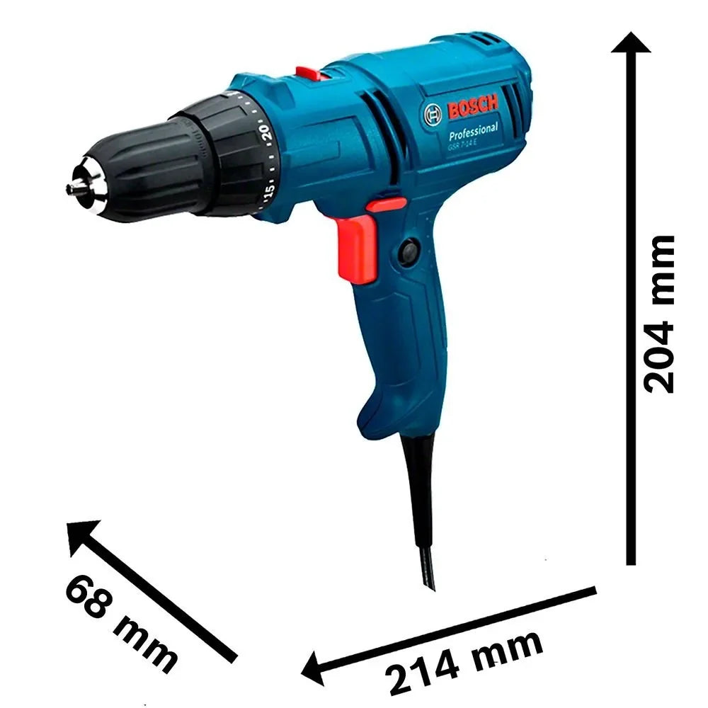 Parafusadeira e Furadeira GSR7-14 E 3/8 Pol 400W 220V com Cabo de 4M BOSCH-06014470D0-000
