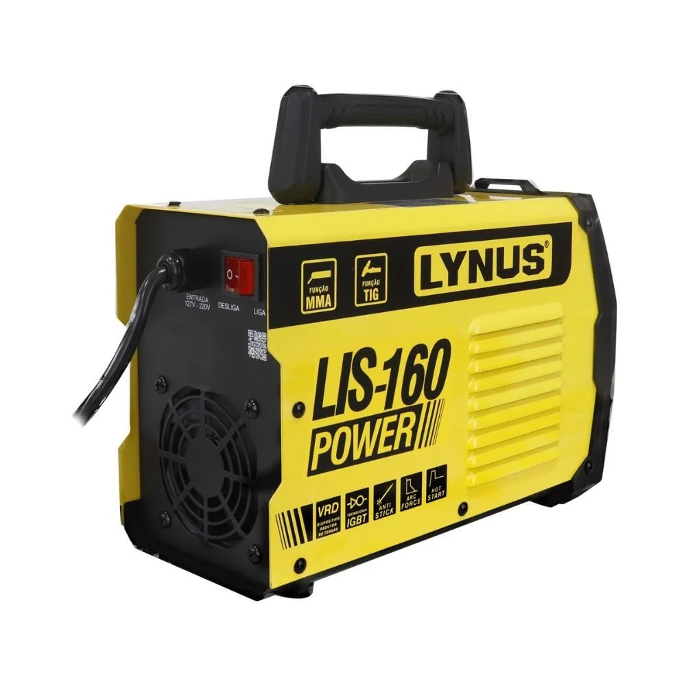 Máquina de Solda Inversora MMA LIS-160 Power 160A Bivolt com Display LCD LYNUS-000109677