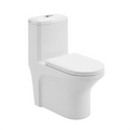 Kit Vaso Sanitário Monobloco com Assento Branco Quadrado 3 e 6 litros Elena Luvia