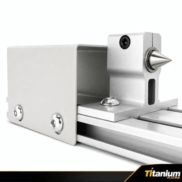 Mini Torno Mecanico para Madeira 96W 50mm - Titanium Platina
