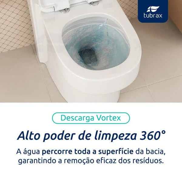 Vaso Sanitário Monobloco Produzido Em Cerâmica Com Acessórios Navies - VAB0004-C