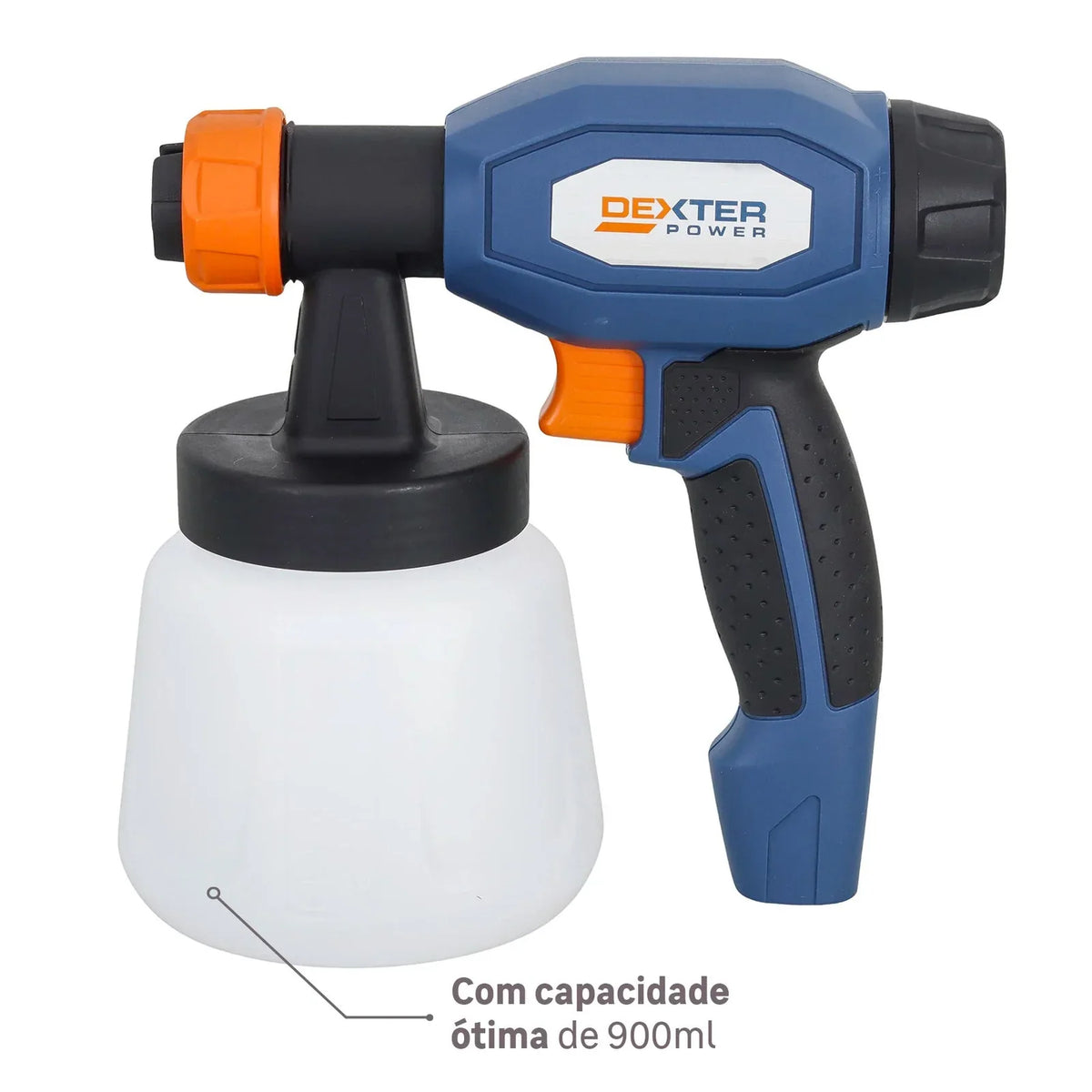 Pistola de Pintura Elétrica 900ml Bico Curto 600W 220V Dexter PLD3112B