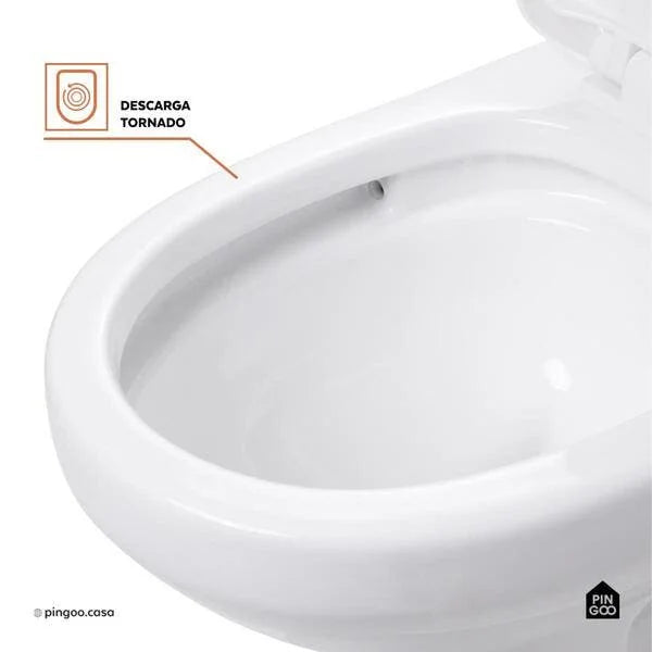 Vaso Sanitário Monobloco Caixa Acoplada Privada Taquaras Pingoo.casa - Branco