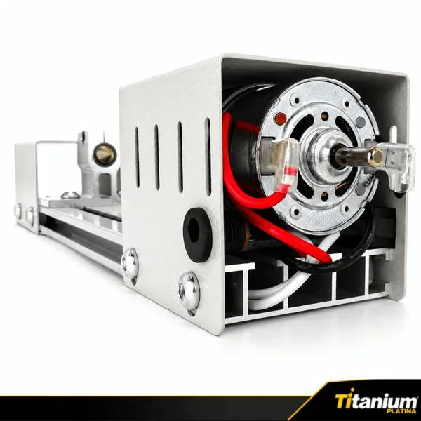 Mini Torno Mecanico para Madeira 96W 50mm - Titanium Platina