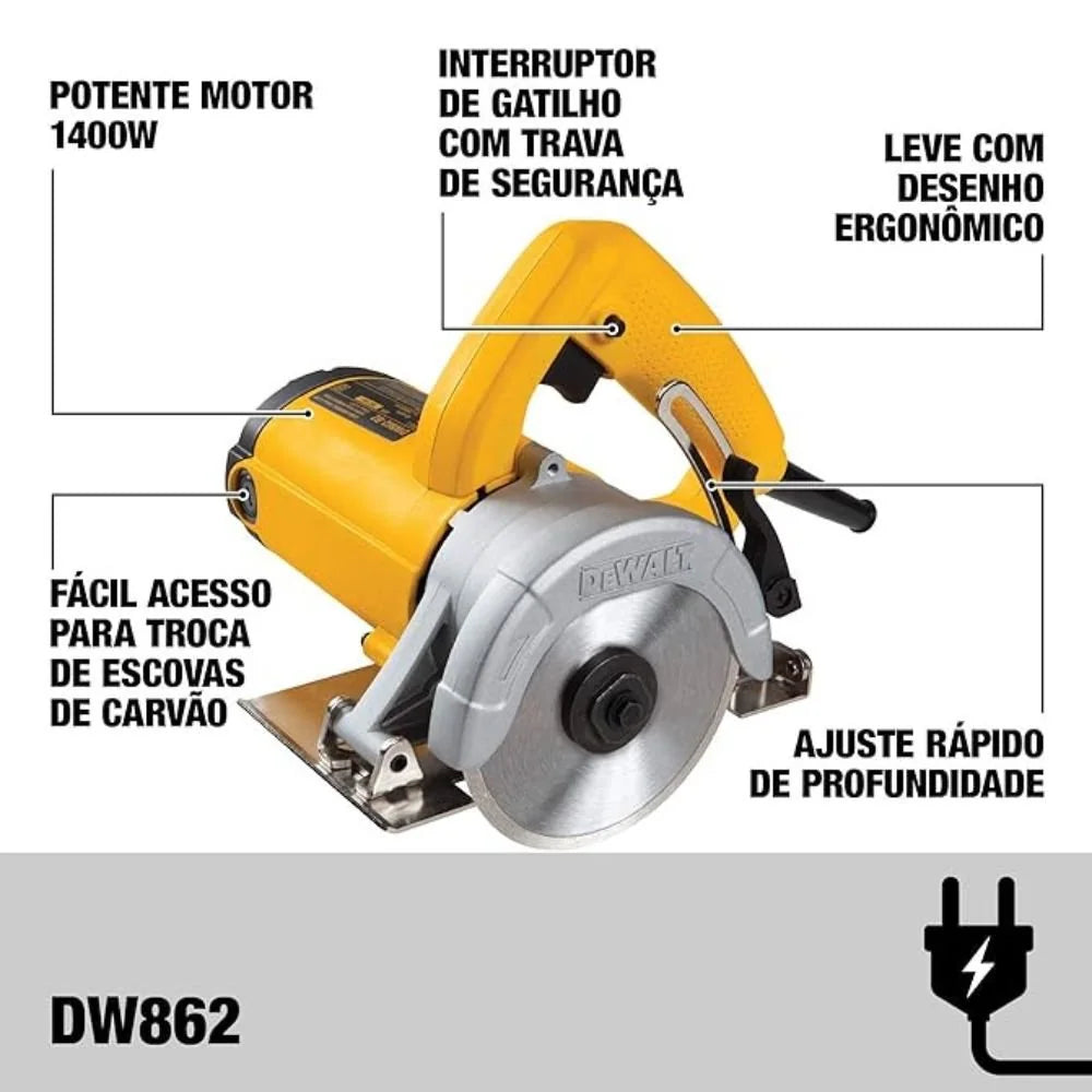 Serra Mármore 125mm 1400W 220V DEWALT-DW862