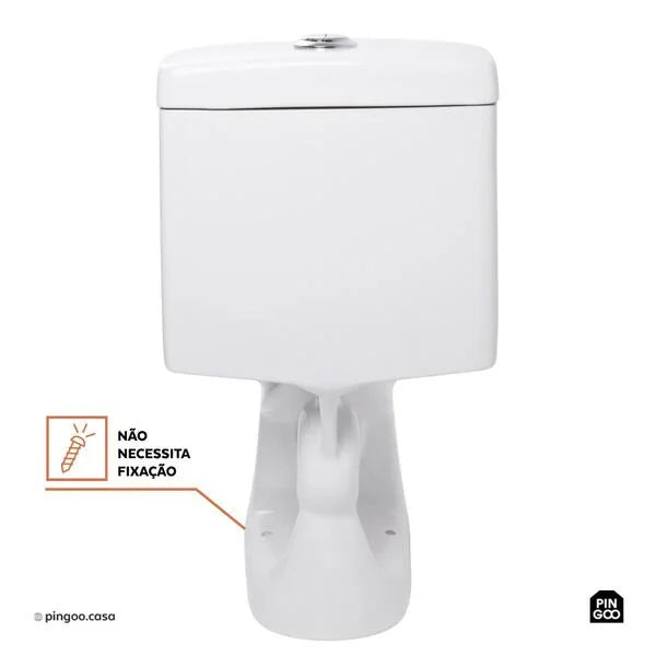Vaso Sanitário Monobloco Caixa Acoplada Privada Taquaras Pingoo.casa - Branco