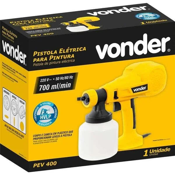 Pistola Para Pintura Pev400 400w Elétrica 220v Vonder
