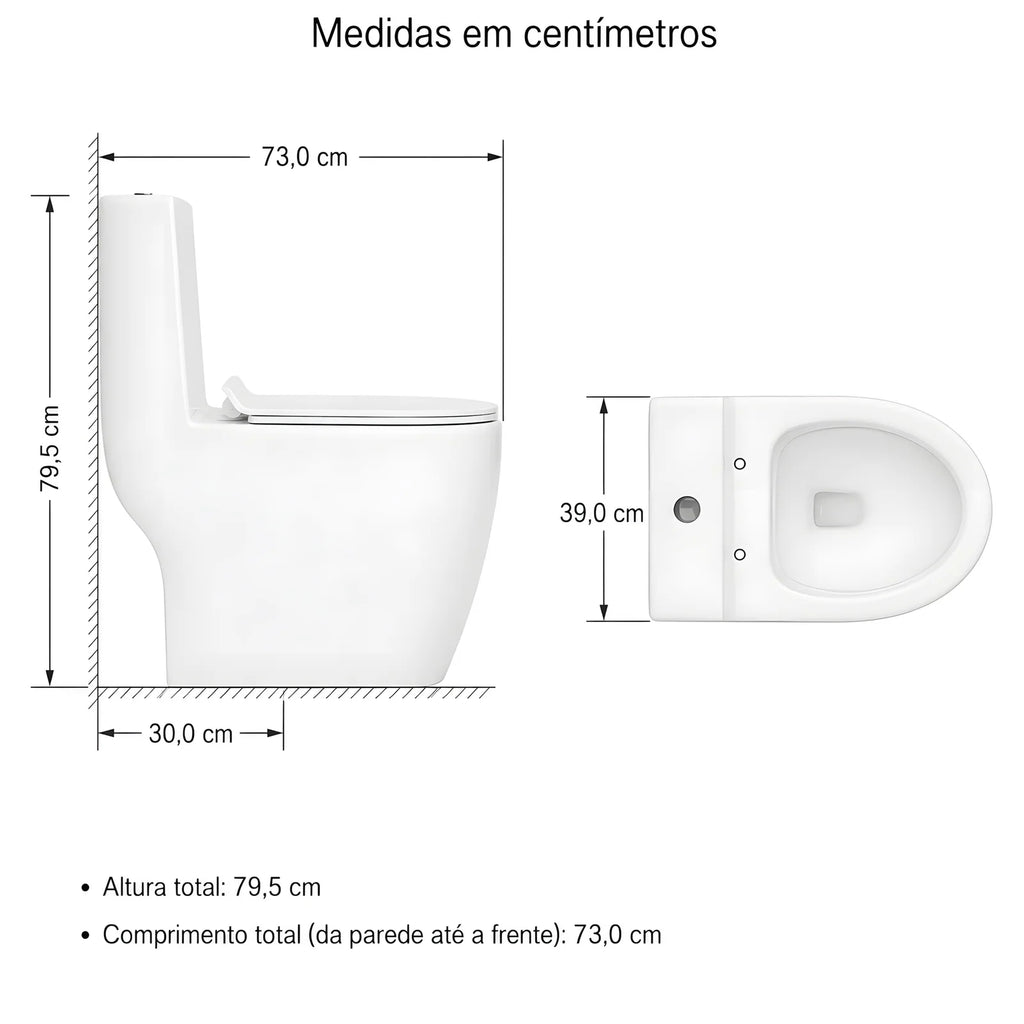 Vaso Sanitário Monobloco Smart Majestique