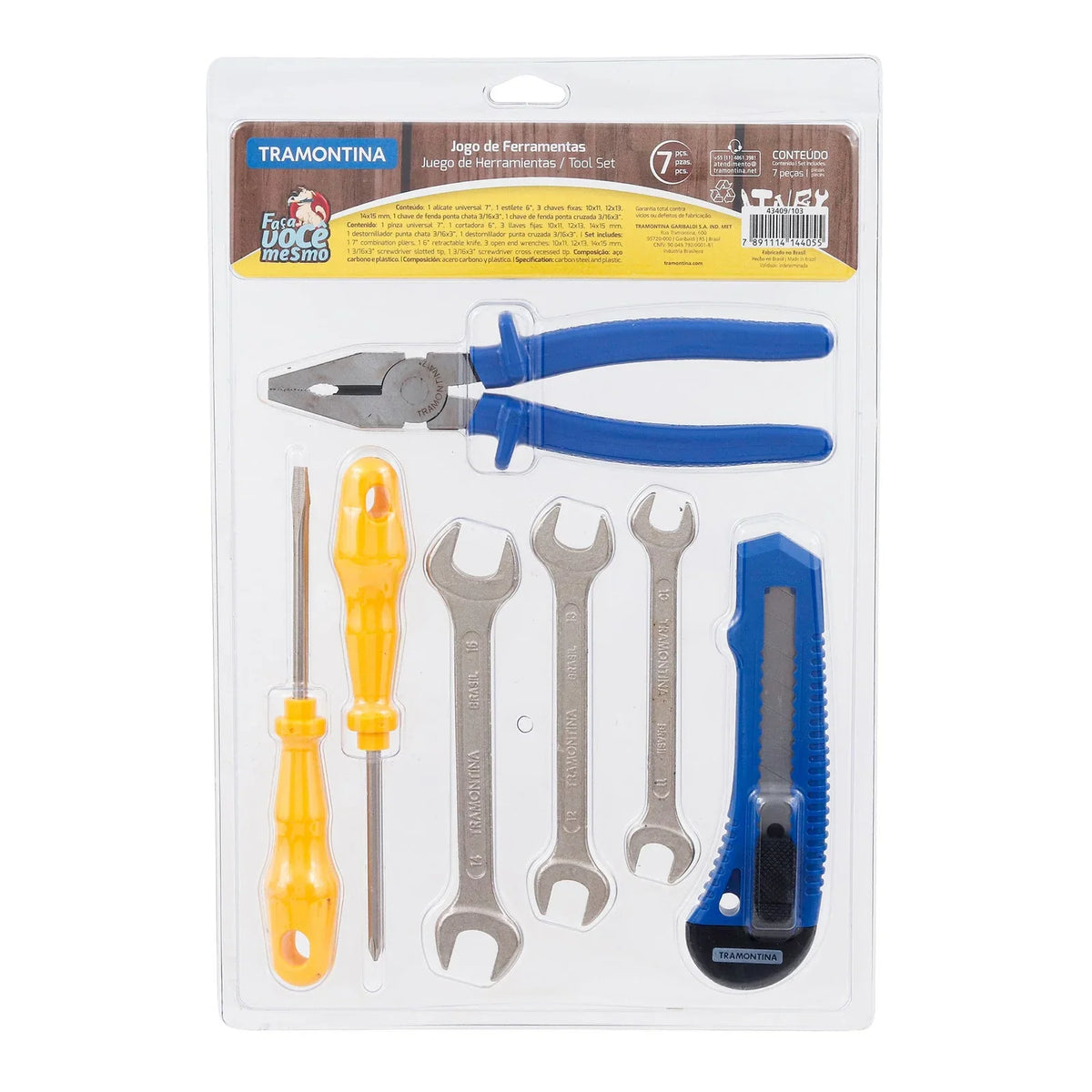 Kit de Ferramentas Tramontina 7 Peças 43409/103
