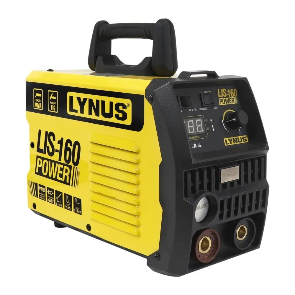 Máquina de Solda Inversora MMA LIS-160 Power 160A Bivolt com Display LCD LYNUS-000109677
