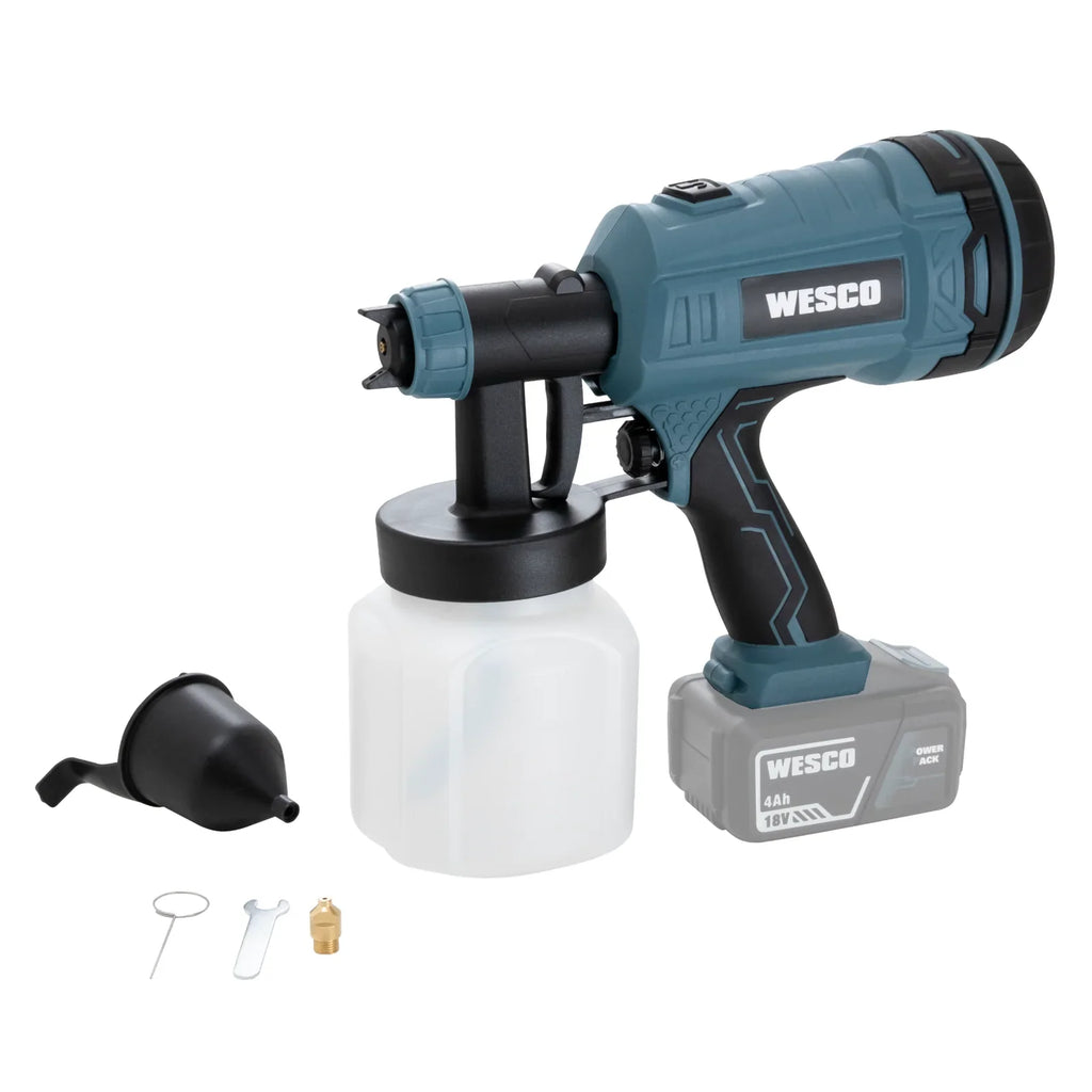 Pistola de Pintura a Bateria 18V 1,5L Bico de 2,5mm Wesco WS2342.9