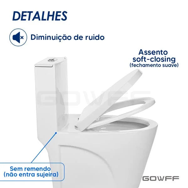 Vaso Sanitário Monobloco Turquesa Completo Caixa Acoplada