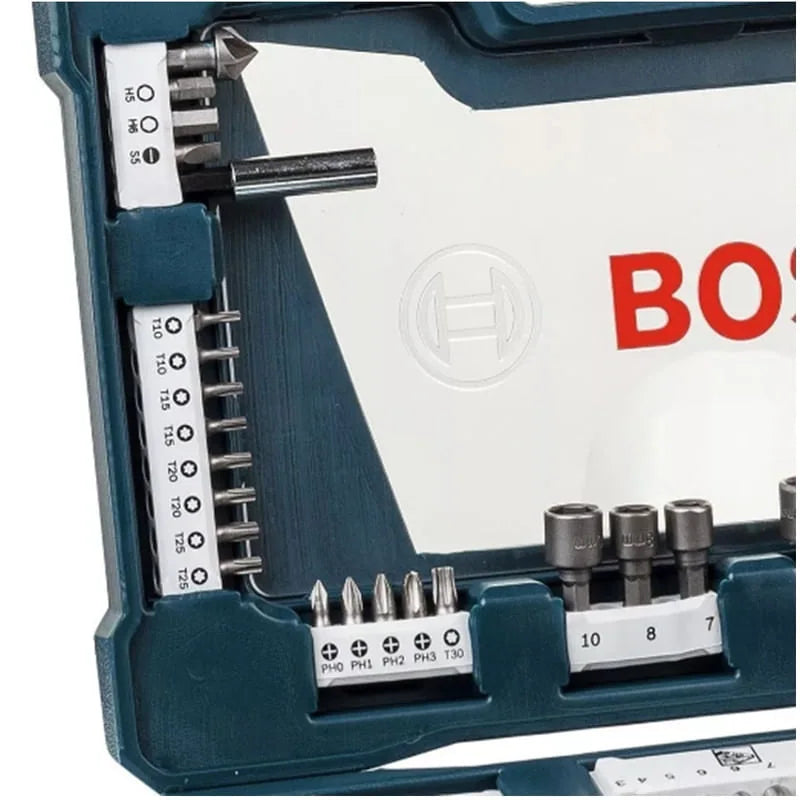 Kit Ferramentas Bits Brocas Titânio V Line 83 Peças Bosch