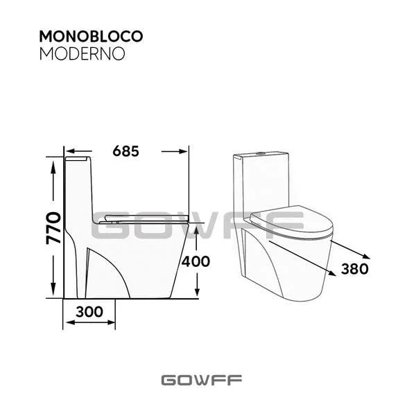 Vaso Sanitário Monobloco Turquesa Completo Caixa Acoplada
