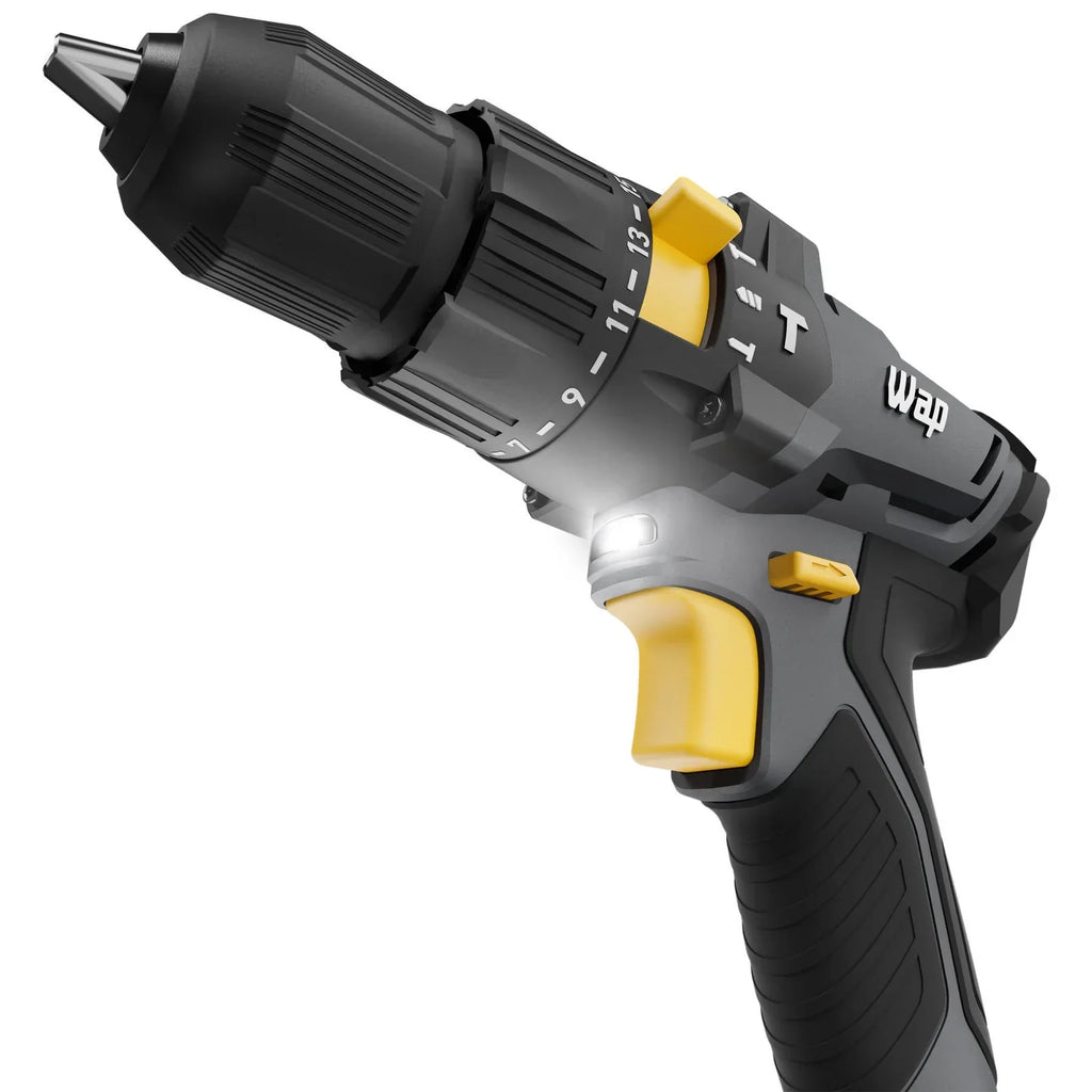 Furadeira e Parafusadeira de Impacto Wap K21 ID01 a Bateria 21V 3/8" com Maleta, Carregador e Bateria