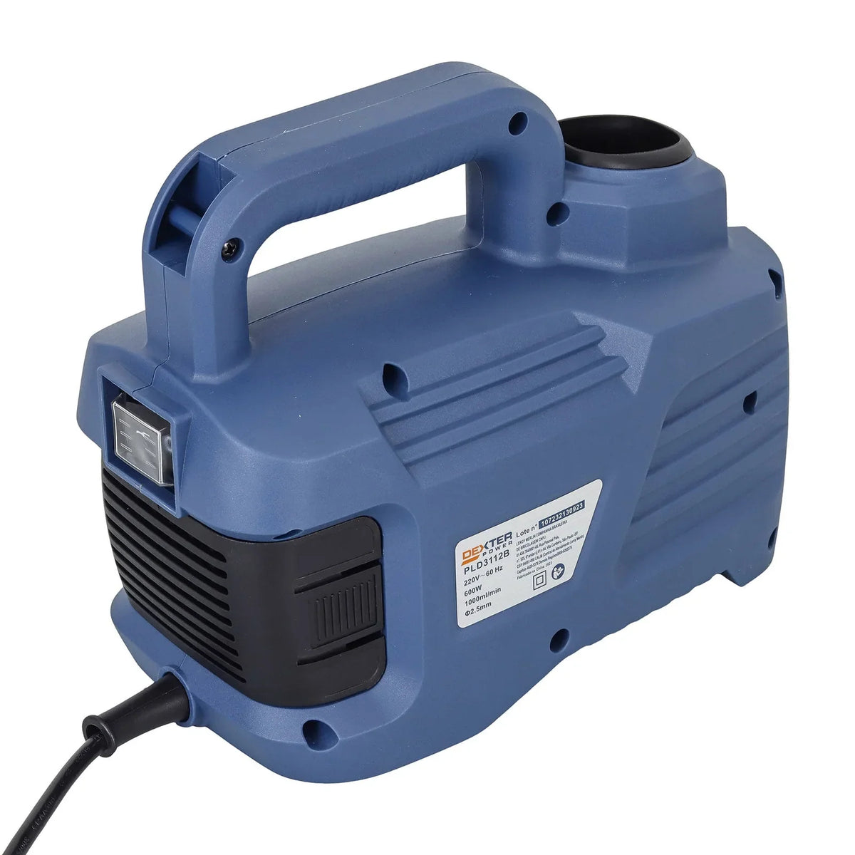 Pistola de Pintura Elétrica 900ml Bico Curto 600W 220V Dexter PLD3112B