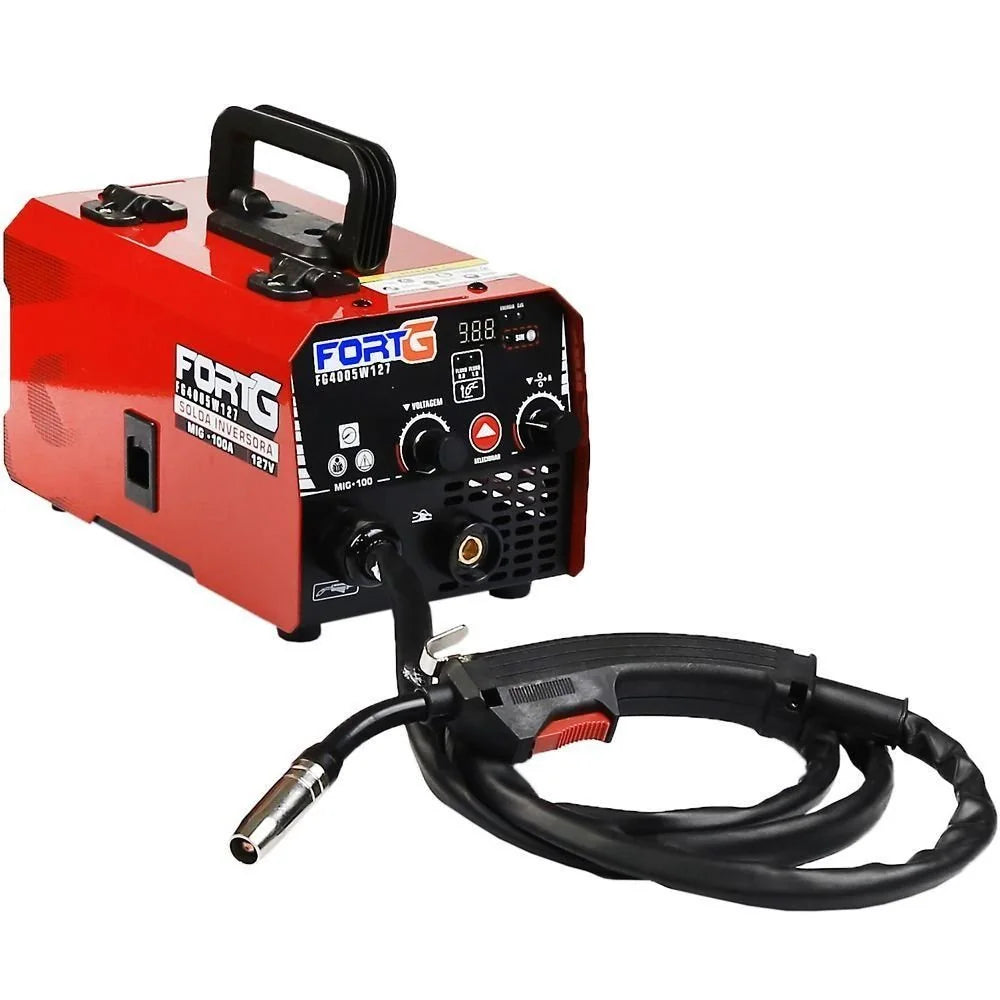 Máquina de Solda Inversora MIG sem Gás 100A 127V Sem Escudo FORTGPRO-FG4005W127S