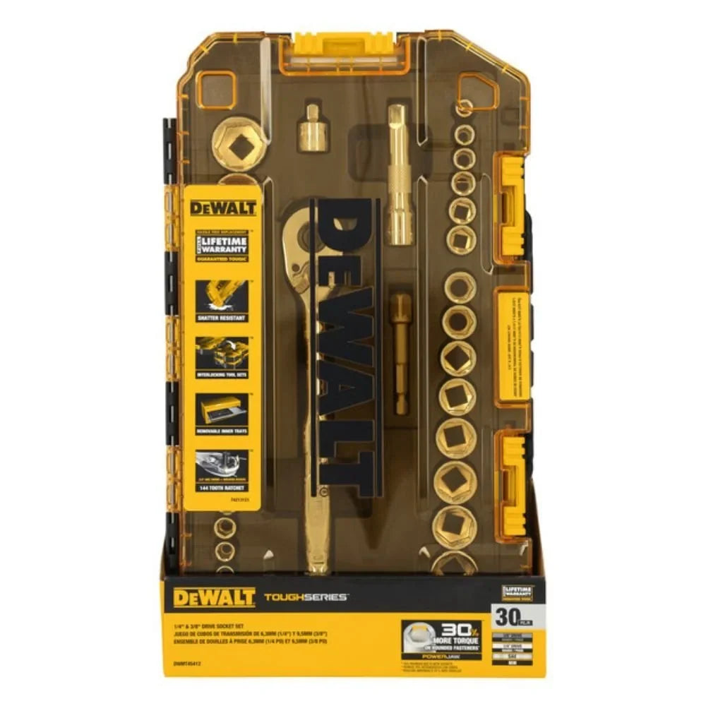 Jogo de Ferramentas Mecânicas com 30 Peças e Maleta DEWALT-DWMT45412