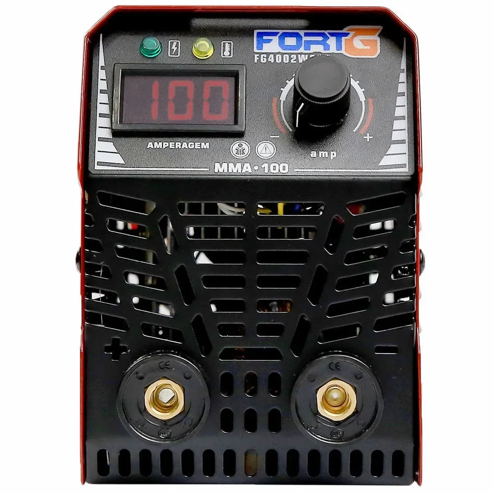 Máquina de Solda Inversora FG4002W127 MMA 100A 127V com Display Digital – Mini Profissional FORTGPRO-FG4002W