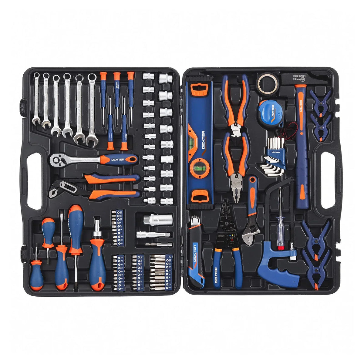 Kit de Ferramentas Dexter Aço Cromo-Vanádio com Maleta 108 Peças