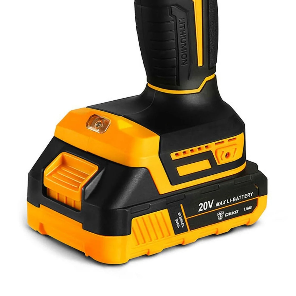 Furadeira e Parafusadeira de Impacto 3/8” 20V com 2 Baterias 1.5Ah, Carregador e Maleta com Acessórios DEKO-DKCD20ID01-5S3