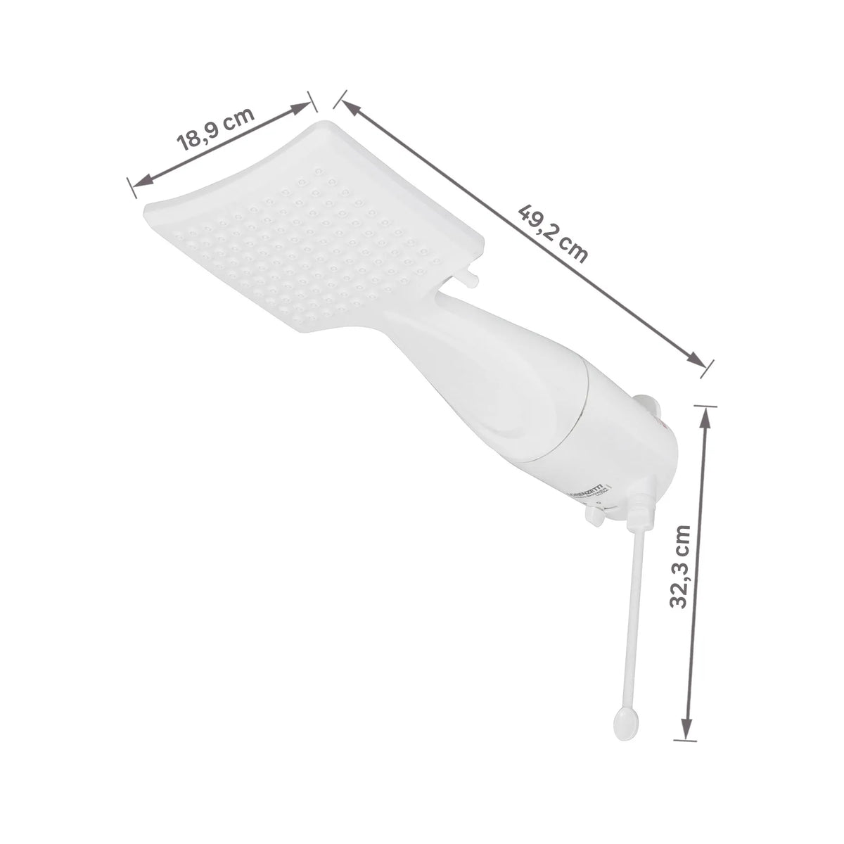 Chuveiro Elétrico Eletrônico 7500w Branco Quadrado Loren Shower Lorenzetti